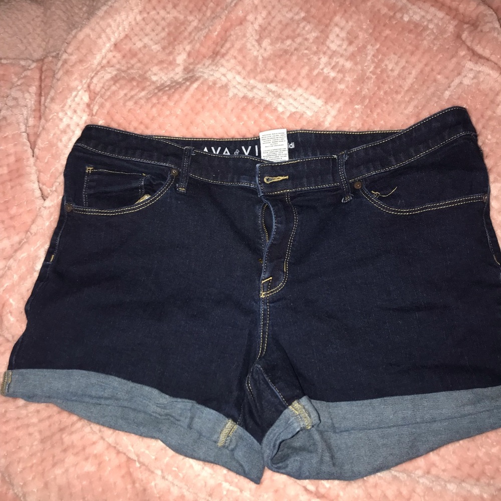 Ava & Viv dark wash shorts